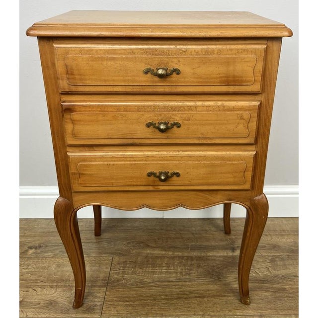 French Bedside Tables in Wood, Set of 2 For Sale - Image 4 of 17