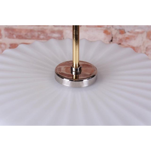 Mid-Century Modern Pendant Light in Brass and Opaline Glass, Czech, 1960s For Sale - Image 6 of 11