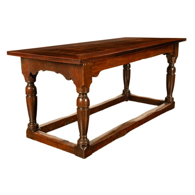 Antique 18th Century French Oak Country Parquetry Refectory Dining Table 1680 For Sale - Image 12 of 13