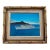 Original 1970s James J. Takara Oil Painting: "Ss Lurline at Diamond Head" in Faux Bamboo Frame - Hollywood Regency Style For Sale