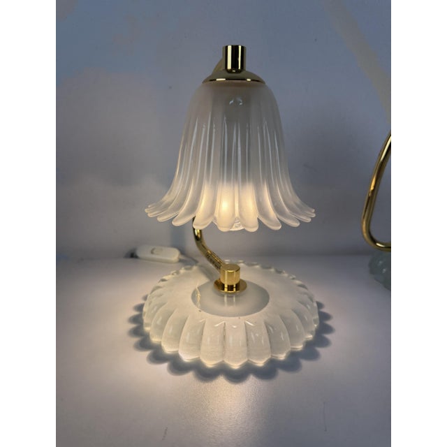 Metal Murano Glass and Brass Bedside Lamps from Murano Due, 1970s, Set of 2 For Sale - Image 7 of 14