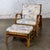 Fabulous vintage Tropical or Coastal style rattan lounge chair and ottoman set by Calif Asia composed of rattan frames...