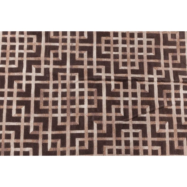 Modern Modern Pavilion Geometric Design Handmade Wool Rug by Dorie Leslie Blau For Sale - Image 3 of 8