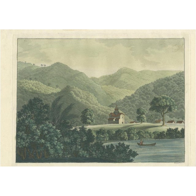 After Giulio Ferrario, Brazil in Soft Greens, St. Fidelis Jesuit Mission View, Aquatint, 1821 For Sale - Image 9 of 9