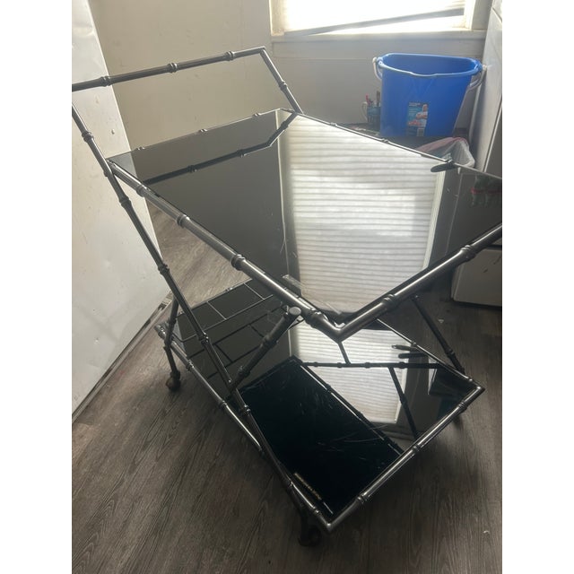 1950s 1950s Hollywood Regency Bar Cart For Sale - Image 5 of 6