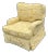 Southwood Yellow Damask Skirted Club Chair For Sale