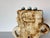 Vintage Mexican Aztec-Inspired Pre-Columbian Folk Art Style Pottery Sculpture on Wood Base For Sale In Miami - Image 6 of 10