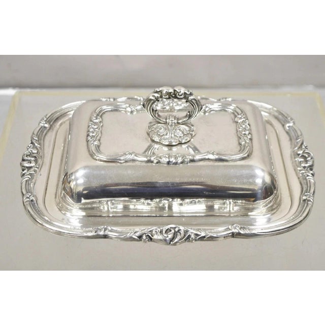 Vintage Gorham Black Starr Silver Plated Lidded Vegetable Serving Platter Dish For Sale - Image 11 of 11