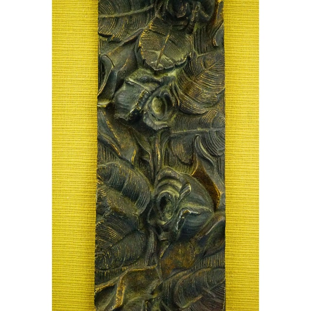 19th Century Art Nouveau Bas-Relief Flowers Panel in Bronze For Sale - Image 11 of 18