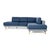 Tyme Fabric & Wood Corner Sofa in Blue from MYCS For Sale - Image 12 of 14