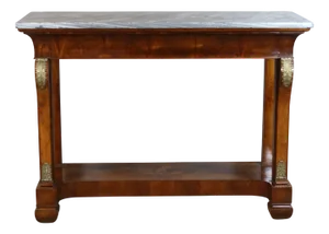 Antique Restoration Walnut Console Table