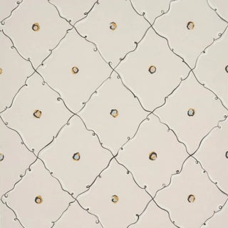SAMPLE - Schumacher x Backdrop Colette Wallpaper In Light Beige For Sale