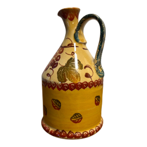 Mid 20th Century Sars Italia Hand-Painted Italian Ceramic Pitcher – 8”