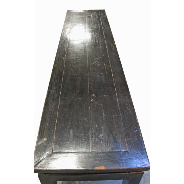82" Long Vintage Solid Elm Bench For Sale In Greensboro - Image 6 of 7