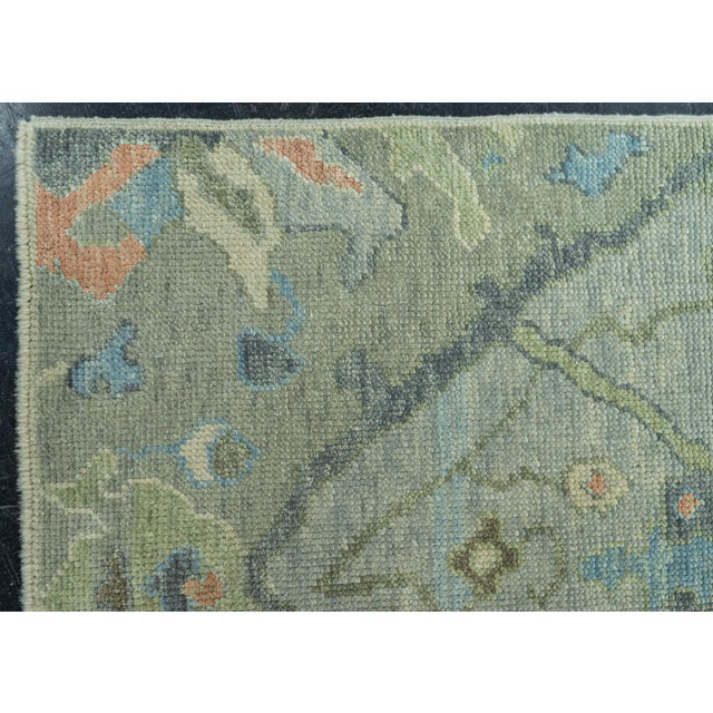 Turkish Oushak Rug 2'9" x 8'4" #19021 For Sale - Image 4 of 8