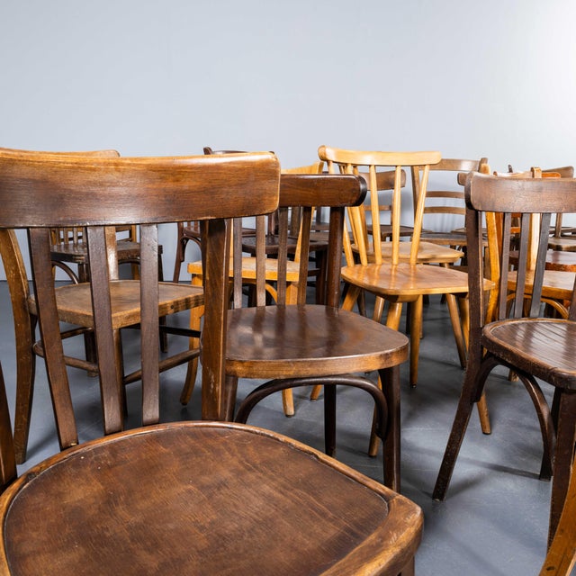 Vintage Bentwood Pub Dining Chairs, 1950s, Set of 4 For Sale - Image 10 of 14