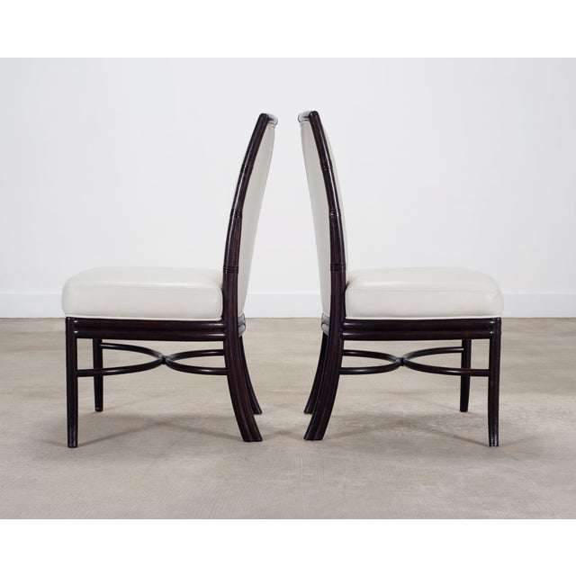 Set of Eight Laura Kirar for McGuire Rattan Ring Dining Chairs For Sale In Sacramento - Image 6 of 18
