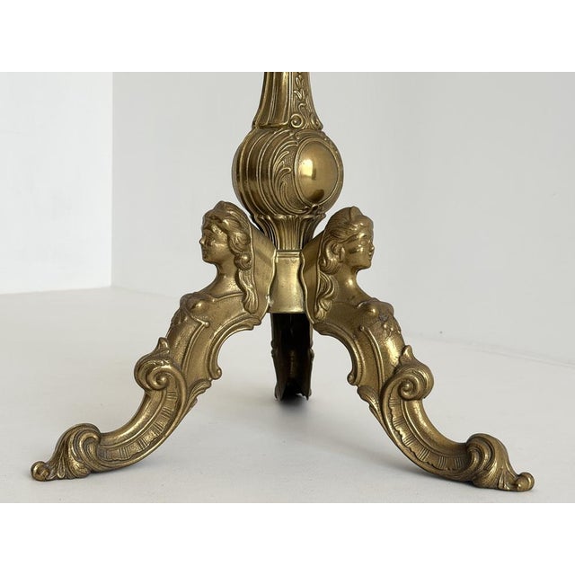Vintage Italian Brass Coat Rack with Rotating Crown and Female Face Tripod Base, 1960s For Sale - Image 17 of 18
