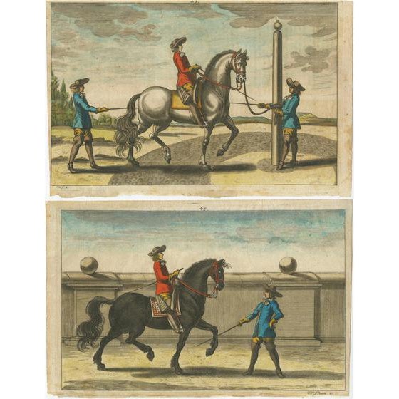 Horse Riding Prints, Paper, Set of 2 For Sale
