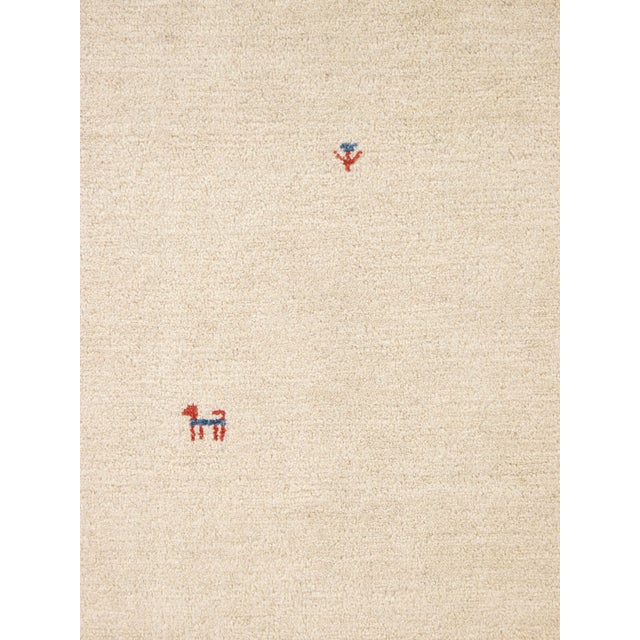 Vintage Hand-Knotted Persian Gabbeh Rug 6'9" X 9'9" For Sale - Image 4 of 5