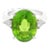 9.61 Carat Peridot Diamond 3-Stone Platinum Ring Size 6.25 For Sale