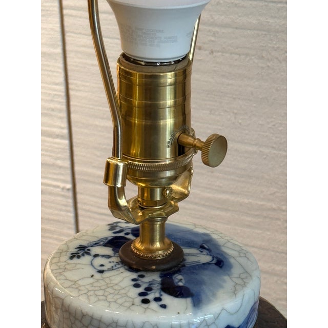 Mid 20th Century Blue and White Chinese Ginger Jar Lamp For Sale - Image 10 of 10