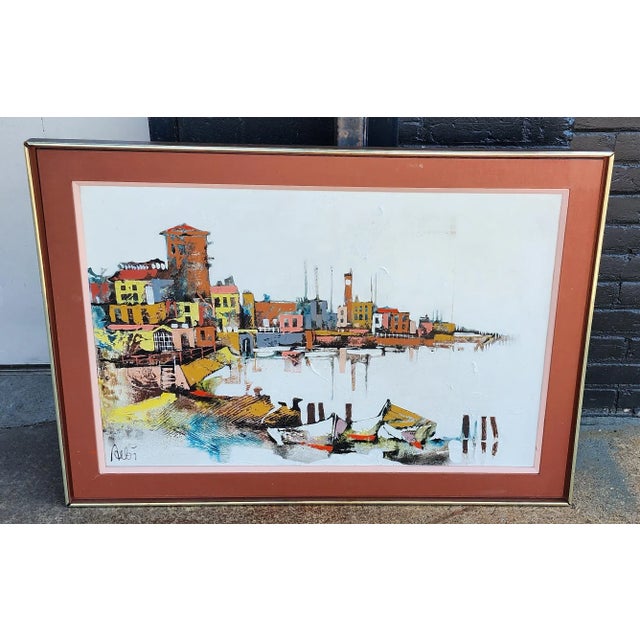 American Ernst Aebi (American/Swiss, 1896-1972) Oil on Canvas Nautical Ship Framed Painting For Sale - Image 3 of 9