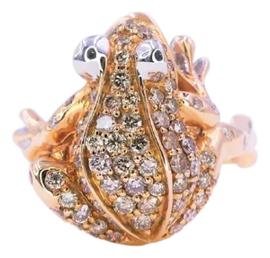 Fancy Lucky Frog - Ring, Size 7
