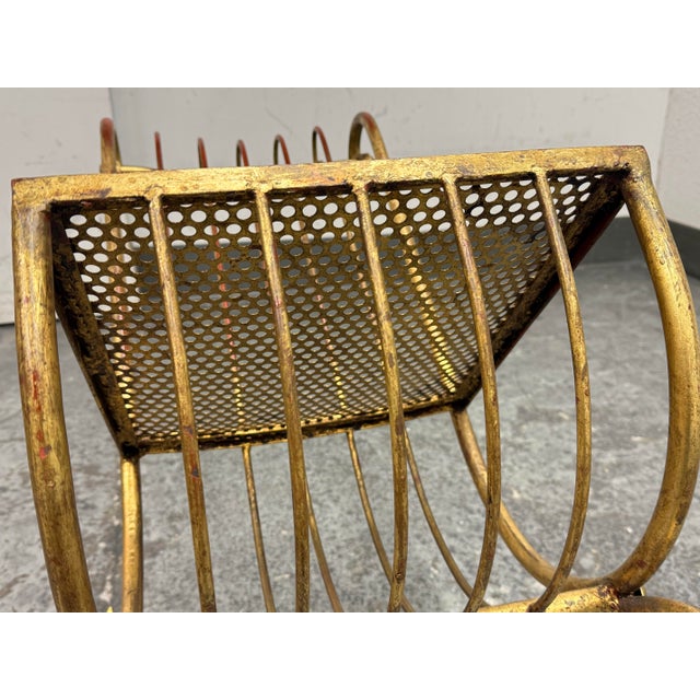 S. Salvadori Attributed Italian Gilt Metal Chair, Circa 1960's For Sale - Image 12 of 12