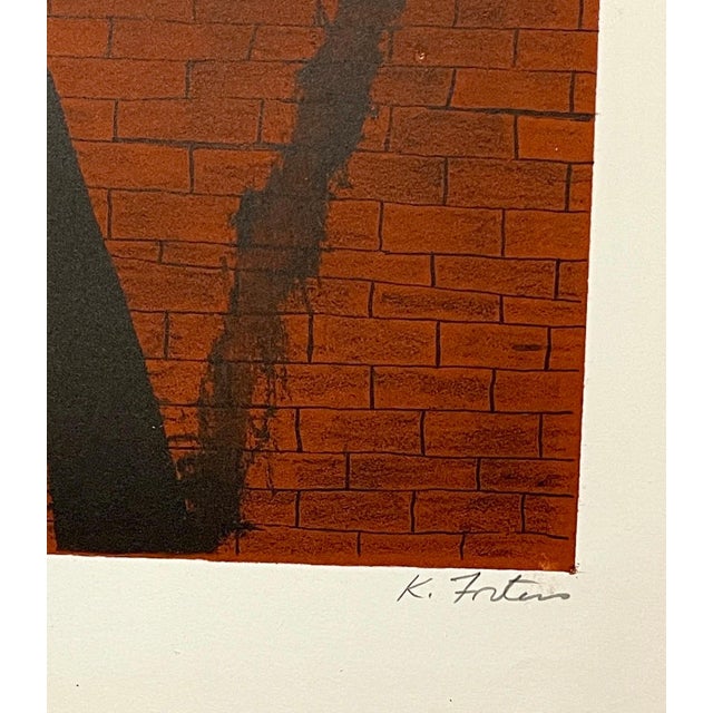 Surrealism Karl Fortess, Lithograph Belgian American Surrealism Wpa Modernist Karl Fortess Surrealist Art For Sale - Image 3 of 4