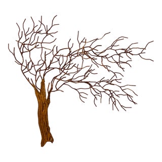 William Bowie Metal Tree Wall Sculpture (Signed) For Sale
