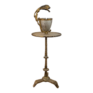 Art Deco Cast Iron Ashtray Smoking Stand