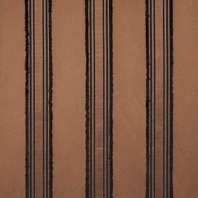 This classic satin stripe features fringed edges for an extra layer of richness and a gorgeously restrained sense of...