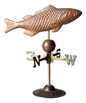 Vintage Copper Fish Weathervane
