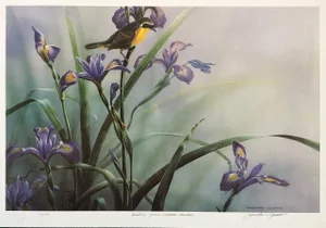 Michael Dumas Quietude - Yellow Throated Warbler Lithograph on Paper
