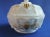Art Nouveau Vintage 1950's Westmoreland Milk Glass Gilded Paneled Grape Round Covered Candy Dish For Sale - Image 3 of 9