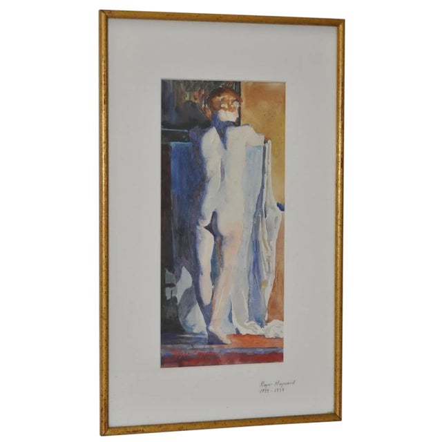 Figural Nude Watercolor by Roger Hayward C.1930s For Sale