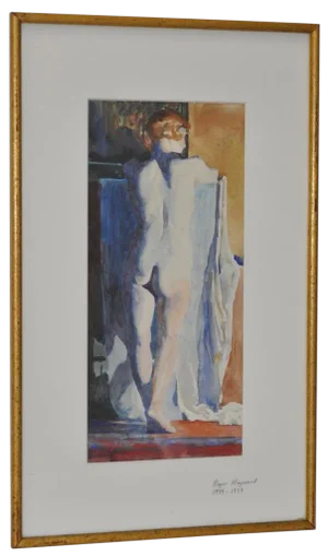 Figural Nude Watercolor by Roger Hayward C.1930s