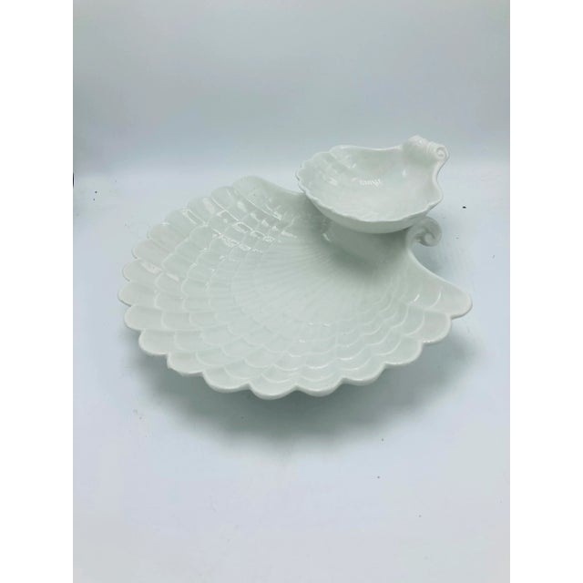 Italian Italian Ceramic Shell Serving Platter For Sale - Image 3 of 7