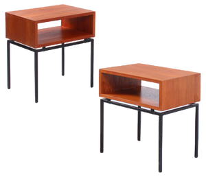 Mid-Century Teak Nightstands from Kuperus, 1960s, Set of 2