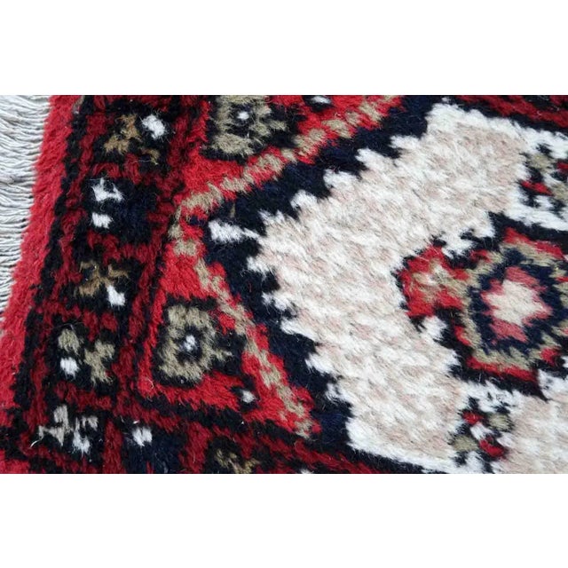 Textile 1970s Handmade Vintage Persian Hamadan Rug For Sale - Image 7 of 9