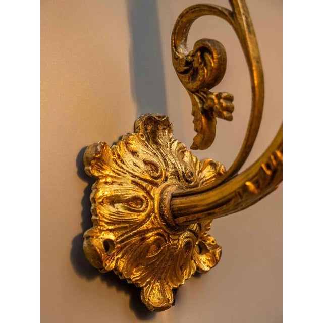 Gilded Bronze Wall Sconce For Sale - Image 3 of 7