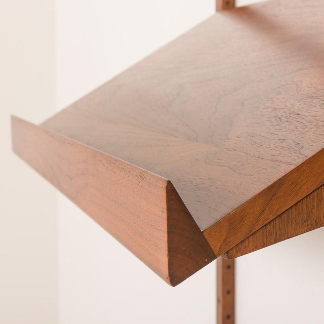 Brown Mid-Century Danish Walnut Shelving Unit in the style of Poul Cadovius, 1960s For Sale - Image 8 of 10