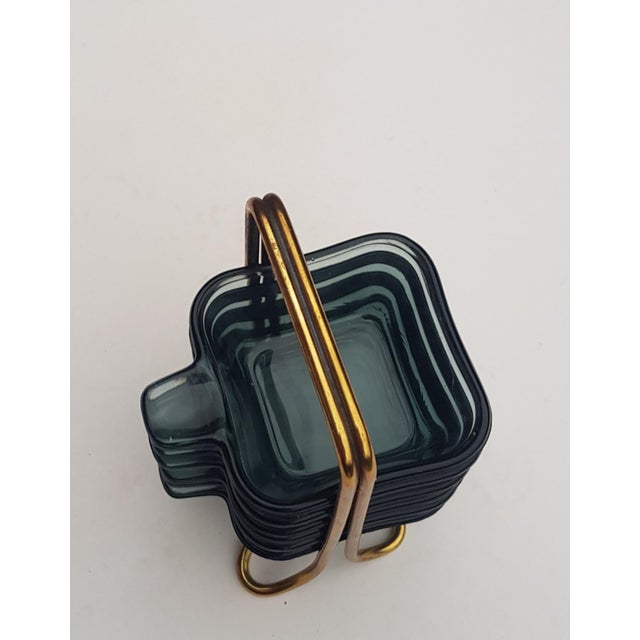 Bauhaus Ashtray Set with Holder by Wilhelm Wagenfeld for WMF, Set of 7, in Very Good conditions. Designed 1950 to 1959 I...