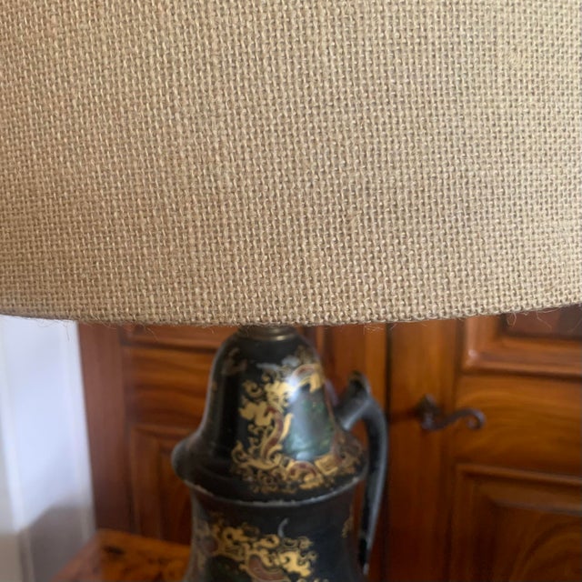 Antique Painted and Gilded Samovar Lamp For Sale - Image 17 of 18