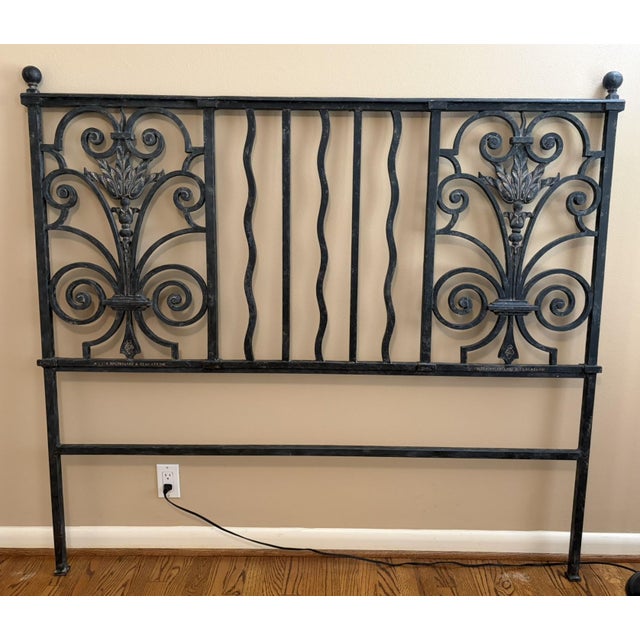 Walter MacFarlane & Co Cast Iron Headboard, Queen For Sale In Houston - Image 6 of 6