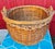 Antique Hand-Woven Wood Splint Swing-Handle Basket For Sale - Image 4 of 6