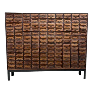 Massive 19th C. European Apothecary Cabinet, 130 Individual Drawers