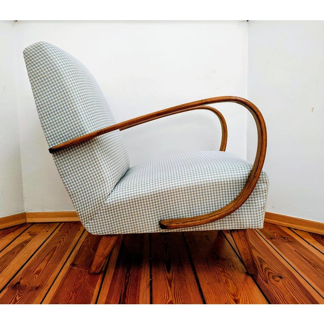 Wood Armchair attributed to Jendrich Halabala for Up Závody, Former Czechoslovakia, 1950s For Sale - Image 7 of 11