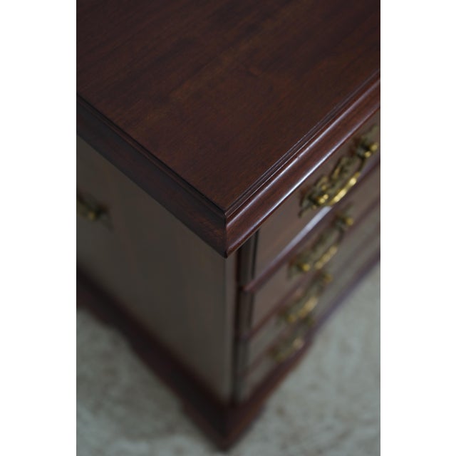 Pair Ethan Allen Cherry 4 Drawer Nightstand Chests For Sale - Image 14 of 18